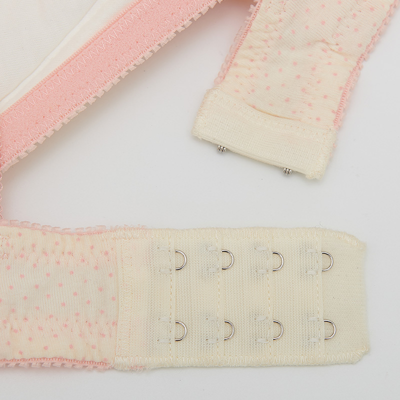 犬印本铺（INUjIRUSHI）孕产妇可爱波点哺乳文胸内衣产前产后通用无钢圈斜开式喂奶胸罩 天蓝色 M