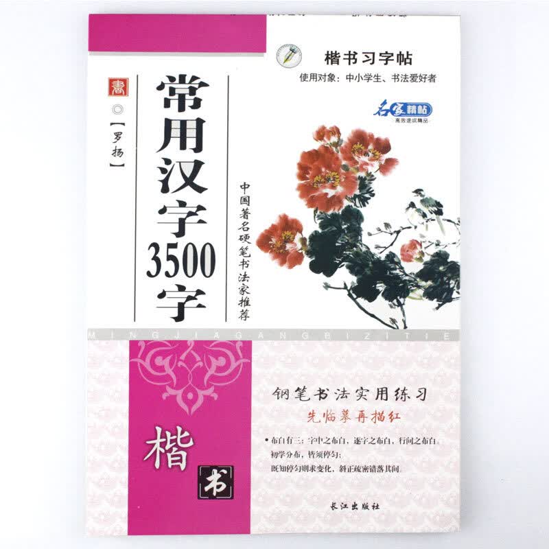 钢笔字帖学与练 常用3500字楷书书法习字帖 罗扬 长江出版社