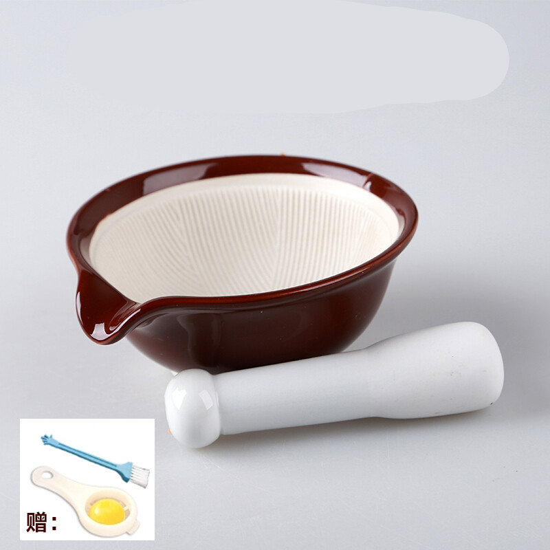 文盾（WENDUN） 婴儿食物研磨器 日式陶瓷研磨碗配磨棒捣