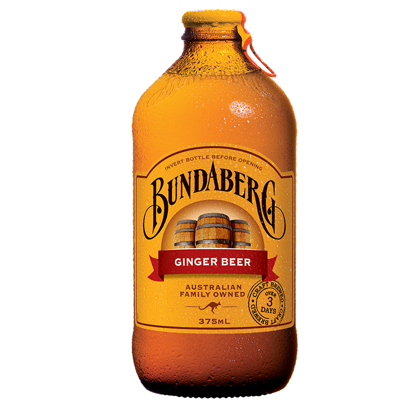 澳洲进口 Bundaberg宾得宝姜汁味含气苏打水饮料 碳酸果味汽水饮料375ml
