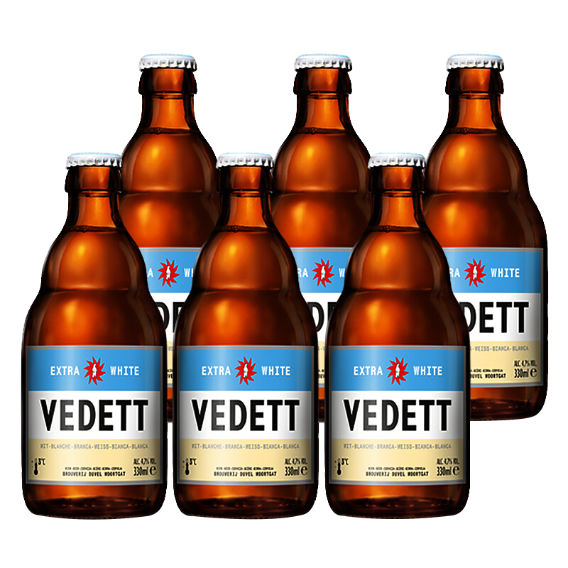 白熊(vedett extra white)精酿啤酒 330ml*6瓶 比利时原瓶进口    59