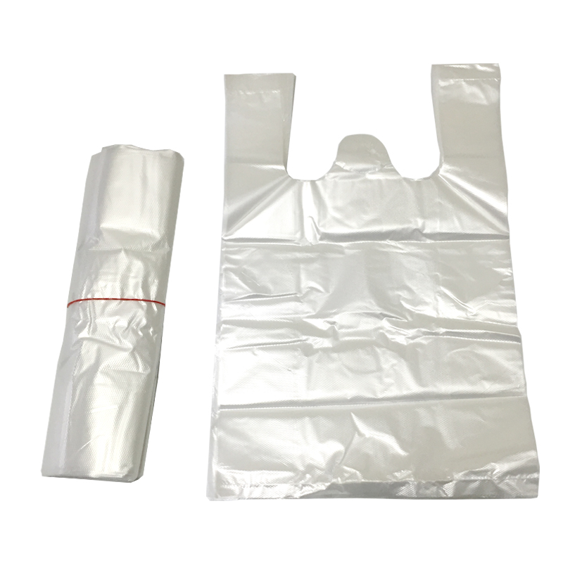 木木呷 白色塑料袋打包方便袋大小号装手提式一次性透明袋子卖菜袋子 30*47CM 50个