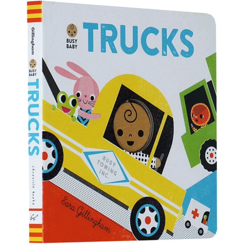 twirl busy baby trucks 交通工具 英语启蒙认知趣味纸板操作书 英文