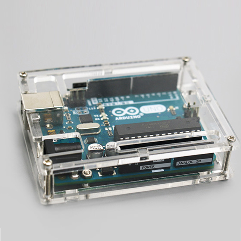 MAKEROBOT arduino UNO R3开发板外壳亚克力外壳透明保护盒 diy配件拼装外壳 arduino开发板外壳