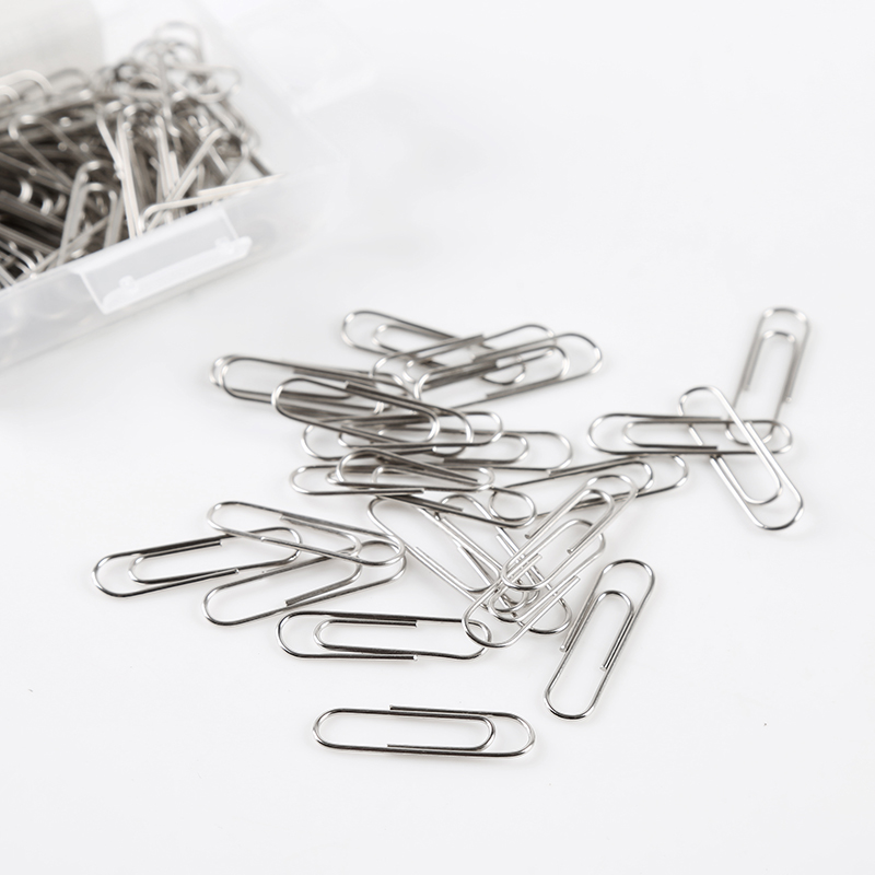 创易 回形针曲别针防锈金属回形针办公文具用品 3351长度29mm100个