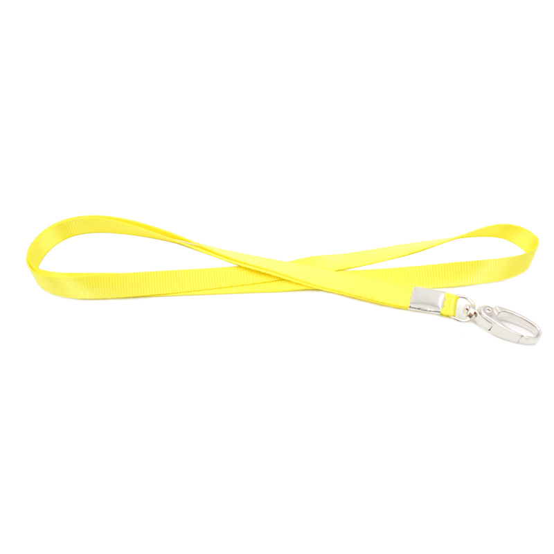 合式美（HESME） 加厚款 1.0宽大钩胸卡挂绳员工绳厂牌带 证件卡套员工胸牌绳工作证吊带 黄色