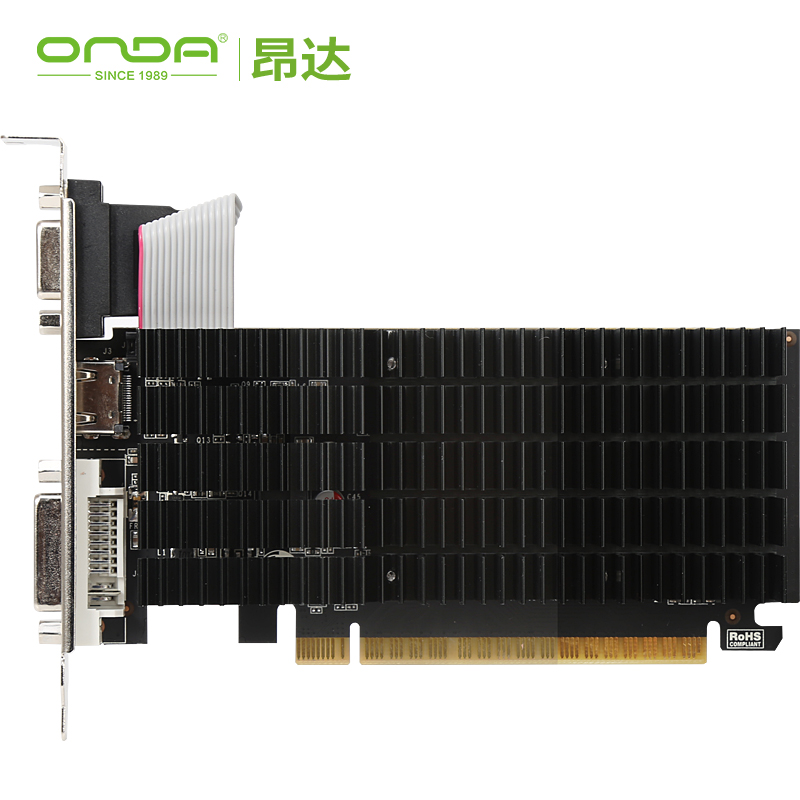 昂达（ONDA）GT710典范2GD3静音版 954/1000MHz 2G DDR3 PCI-E 2.0显卡