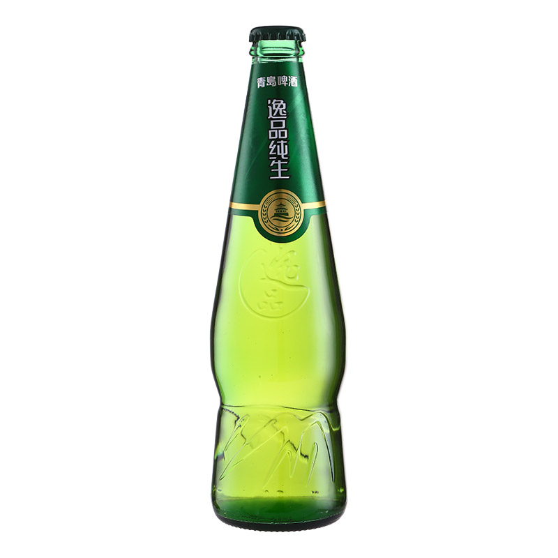 青岛啤酒(tsingtao)青岛啤酒纯生9度绿标逸品瓶啤 瓶装450ml*12_优优