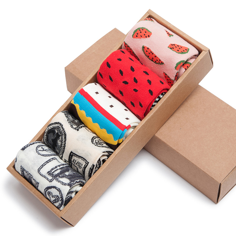 lovebox  休闲棉袜盒装组合5双装 ms160002 上新 盒装ms160002