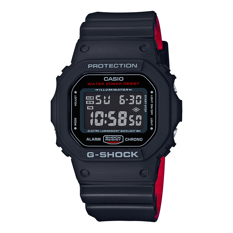 ����ŷ��CASIO��G-SHOCK �������� DW-5600HR�˶���ʿ�ֱ� С���� ����� DW-5600UHR-1PR-200�׷�ˮ