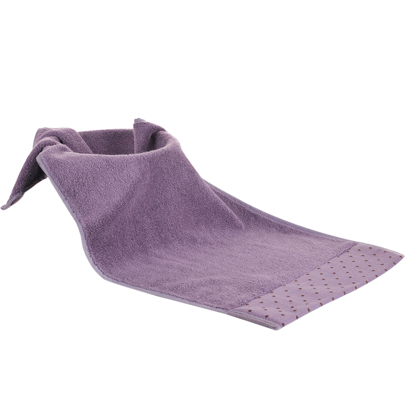 竹之锦 毛巾浴巾 竹纤维精梳加厚吸水大毛巾 洗脸面巾 34×76cm 130g/条 紫色