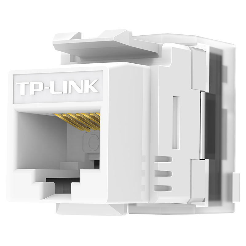 TP-LINK 普联 TL-EJ602F 六类CAT6 千兆网络信息模块 180度、免打线 白色