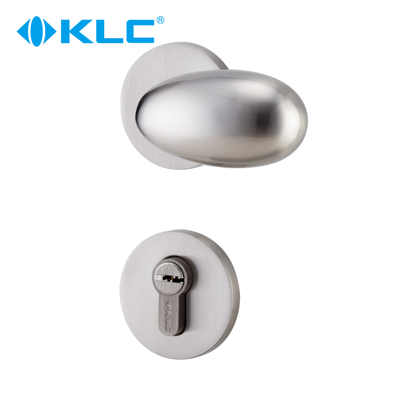 KLC 简约门锁室内房门锁具 可爱蛋形把手 纯铜锁芯 D801B109SN