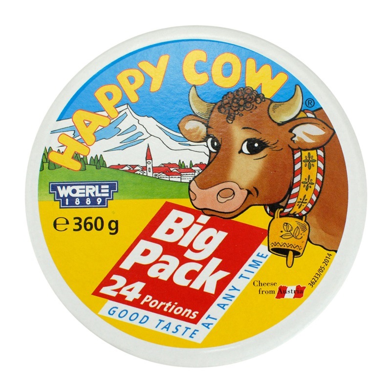 快乐牛（Happy Cow）奥地利进口 奶酪芝士 奶油奶酪 360g 冷藏 儿童 即食 烘焙 西餐