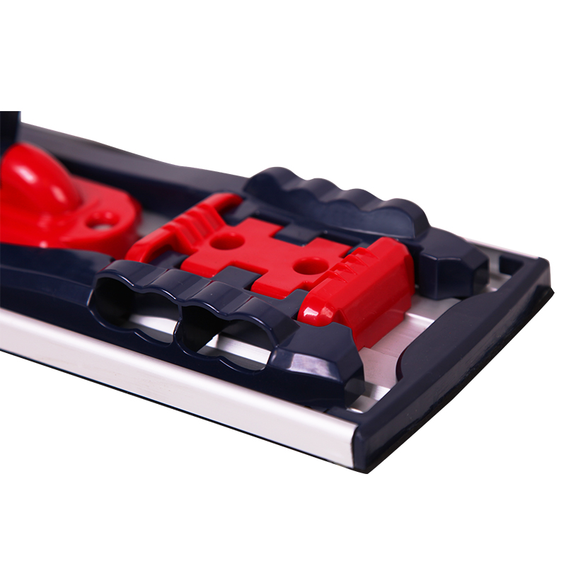 伊司达 平板拖把夹固式地拖懒人拖布木地板拖把 墩布旋转托把夹毛巾地拖 45cm精灵款平拖+1块配布【共2块配布】