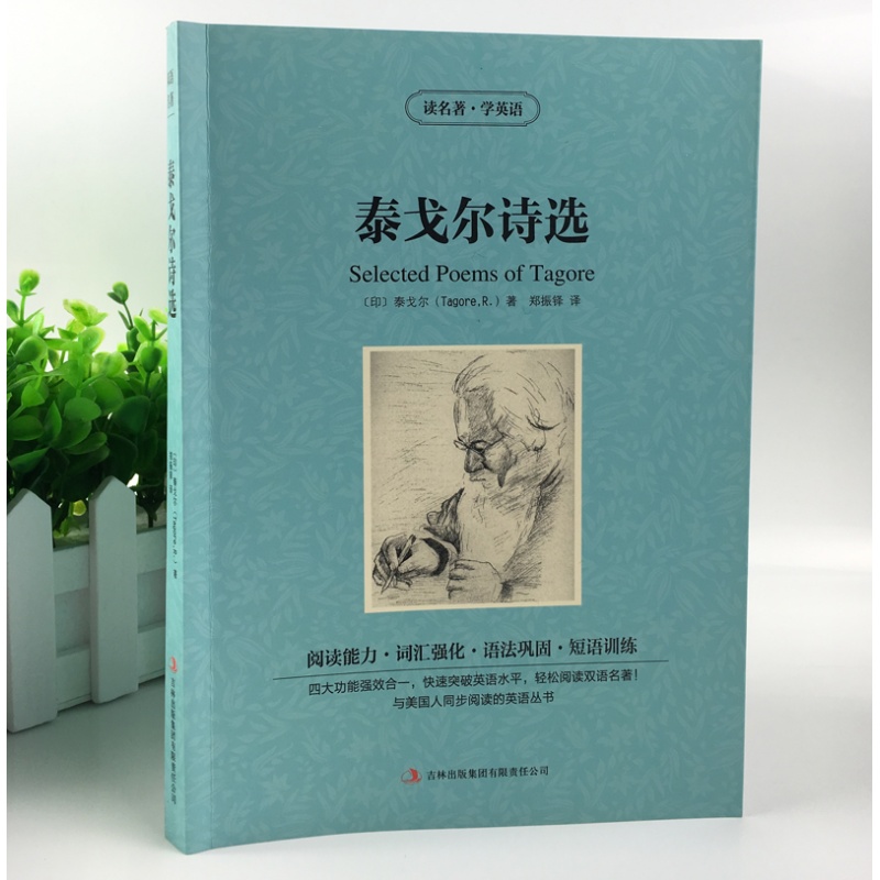泰戈尔诗选 英汉互译双语读物英文原版 书籍初中生高中生必读世界名著 中英版本诗集飞鸟集园丁集新月集读
