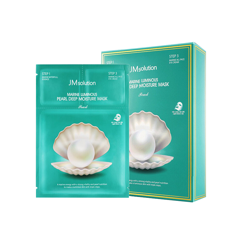 JMsolution肌司研海洋珍珠三部曲补水面膜10片/盒 jm面膜 男女通用 保湿面膜