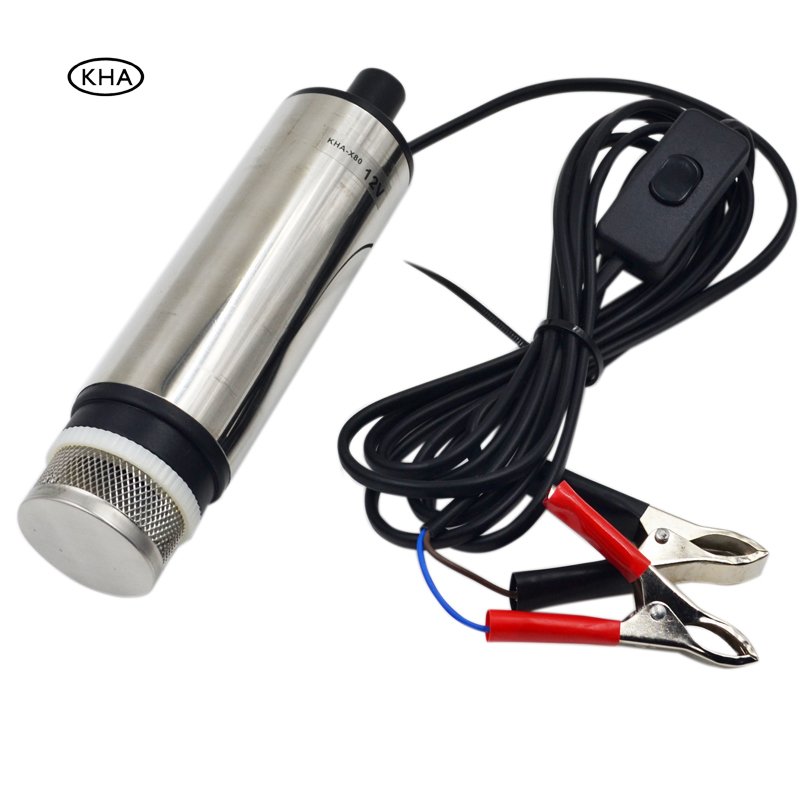 kha 电动抽油泵12v潜水泵微型油泵24v小油泵潜油泵柴油泵自吸泵 12v泵