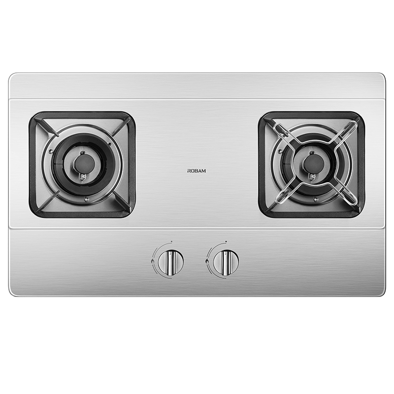 老板 （Robam）JZT-32G5燃气灶 嵌入式燃气灶具 家用双灶具嵌可用天然气  猛火匀喷 4.2kW 不锈钢（天然气）