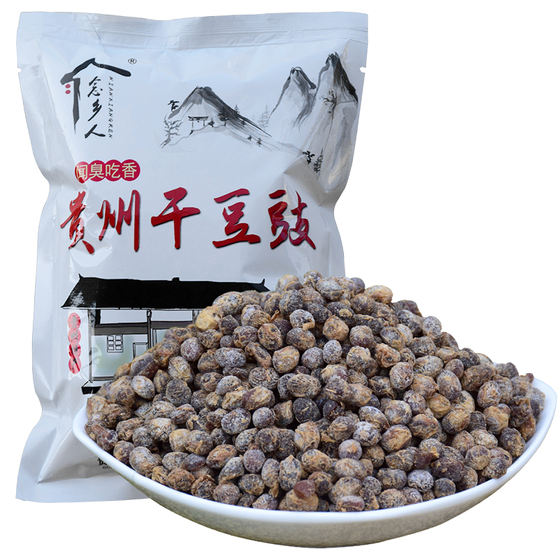 干豆豉1000g 贵州特产小吃臭豆豉 自制手工黄豆豉 豆豉豆瓣酱 回锅肉调料豆丝