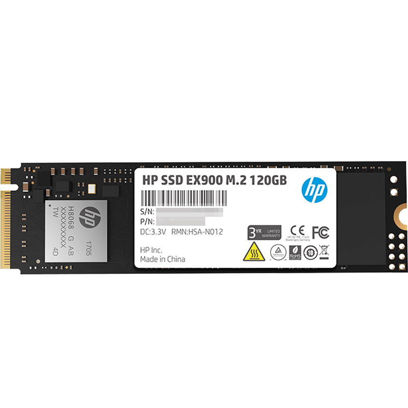 HP 惠普 EX900 M.2 NVMe 固态硬盘 120GB（PCI-E3.0）