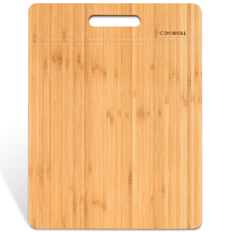 COOWELL可维尔竹木菜板楠竹碳化防霉全实心高强度工字交叉三层拼接防开裂 楠竹CB0233 长方形_33*24*25mm