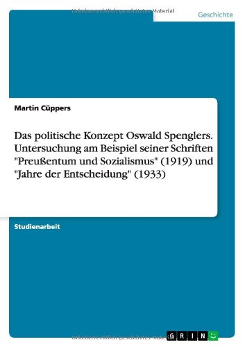 【预订】das politische konzept oswald spenglers.