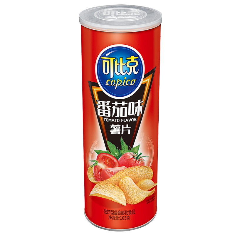 口感爆表！可比克薯片番茄味105g休闲零食价格趋势分析|休闲零食价格波动查询
