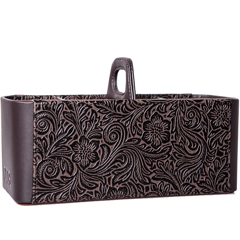 多樣屋(TAYOHYA)PU革壓紋手挽遙控器盒家用多功能桌面收納盒客廳茶幾雜物收納盒 壓紋紙巾盒