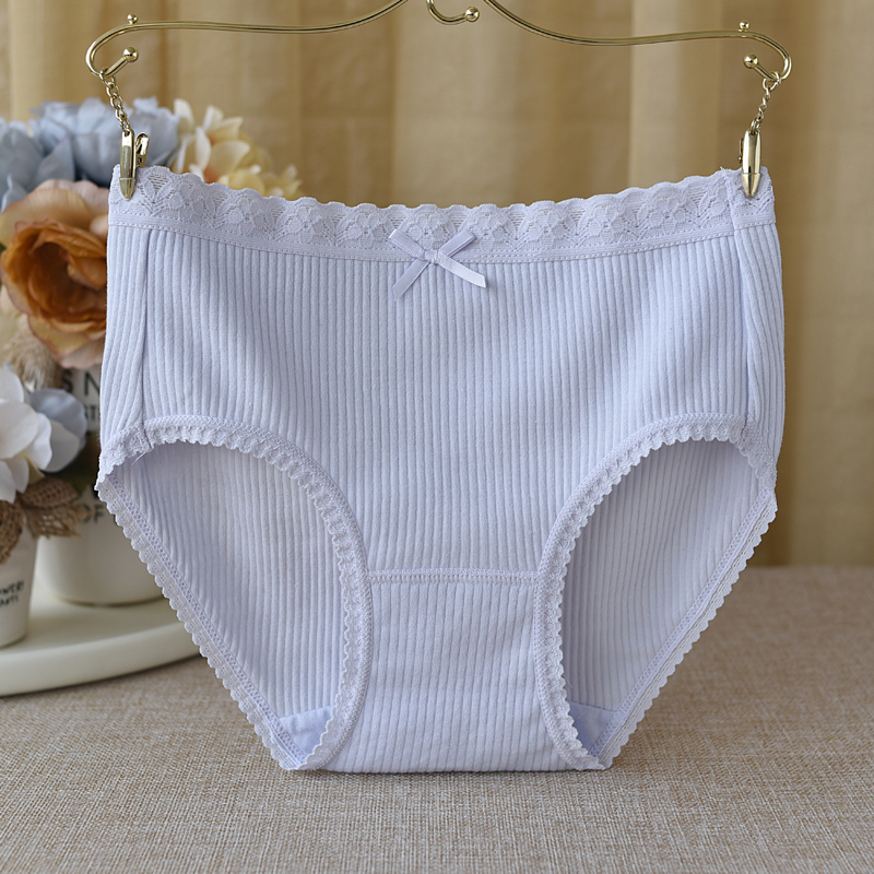 安优棉5条装女士内裤女纯棉中腰棉质面料不夹pp不卡裆透气包臀三角裤 J盒(肤色 淡蓝 淡紫 浅粉 白色) 2XL