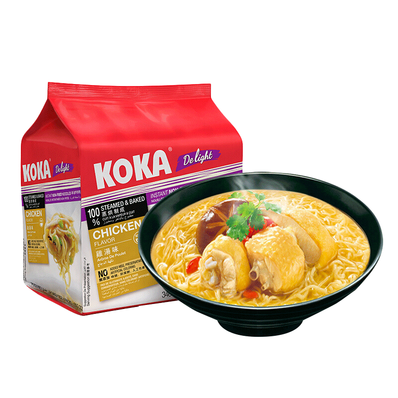 KOKA 可口 快熟面 鸡汤味 340g