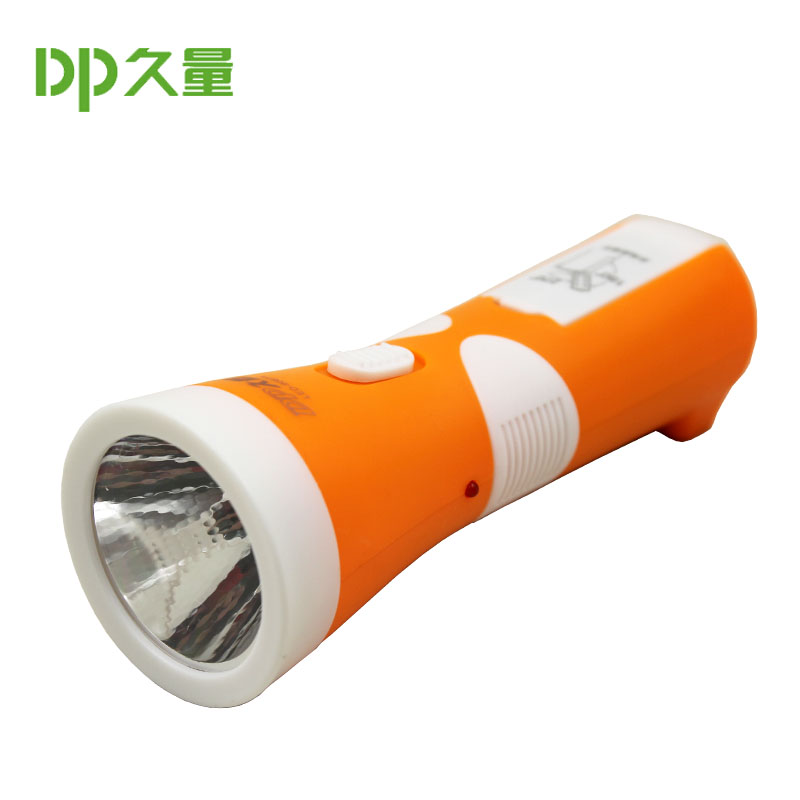 DP 久量充电式LED手电筒 带应急灯 6+1灯 2档 400毫安 LED-9087C 橙色