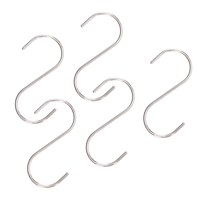 和则兴（hezexing） 304不锈钢门后衣橱s型挂钩 免钉衣帽厨房墙壁强力s形勾 小号【20个装】