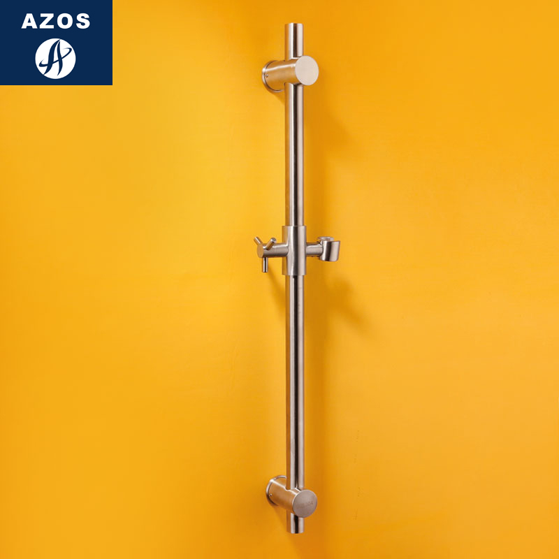 亚修斯azos花洒升降杆304不锈钢拉丝可升降调距淋浴支架加长杆金色