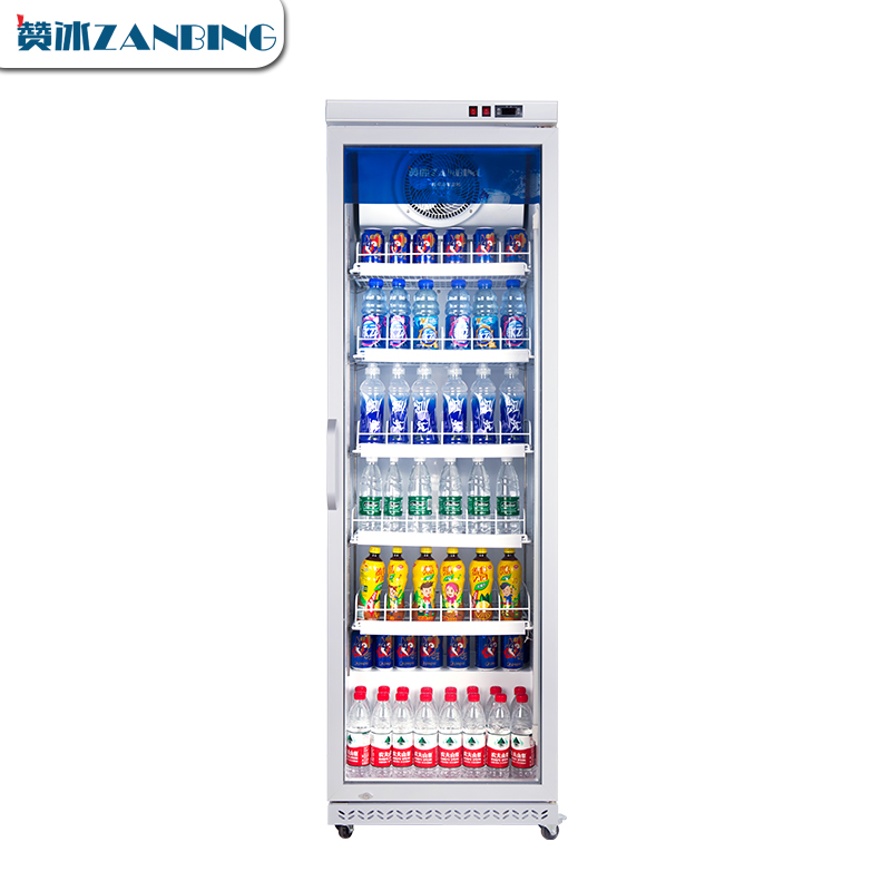 赞冰（ZANBING）无霜风冷立式冷柜超市饮料展示柜单温双门冰柜 无霜风冷LC4-430F