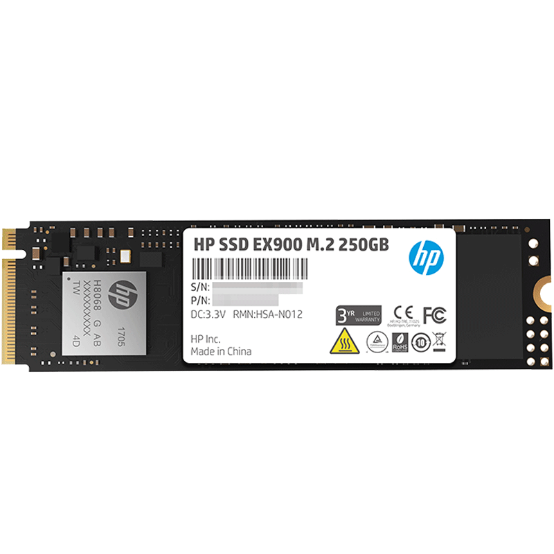 HP 惠普 EX900 M.2 NVMe 固态硬盘 250GB（PCI-E3.0）