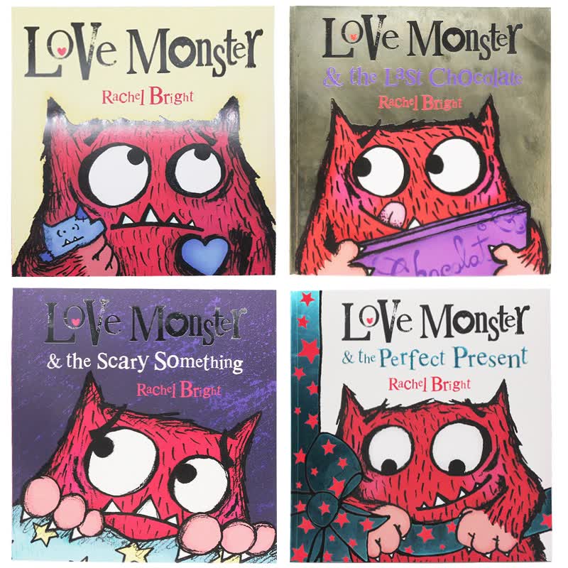 英文原版 Love Monster 小怪兽阿蒙4册儿童情绪情感益智早教绘本 作者 瑞秋·布莱特