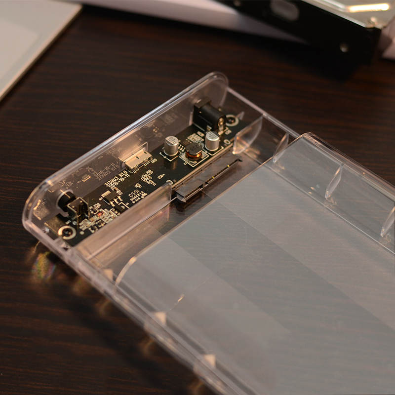 奥睿科(ORICO)3.5英寸移动硬盘盒 Type-C/USB3.1外置盒子 SATA串口台式机外置固态械硬盘外壳 透明3139C3
