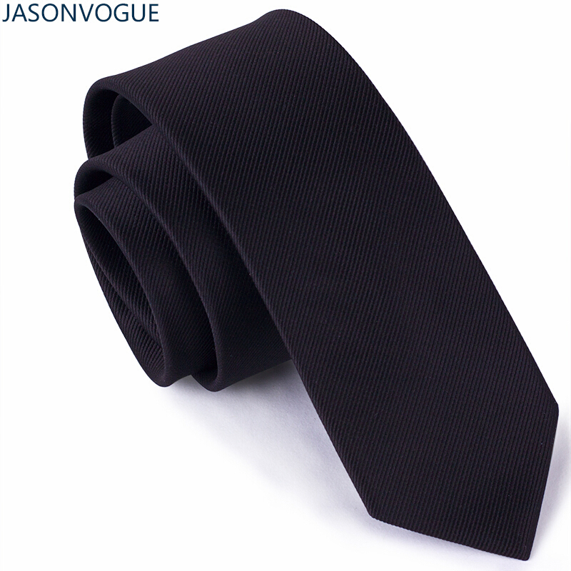 杰尚维格领带男休闲绅士商务正装结婚新郎纯色斜纹手打小领带 礼盒装 黑色