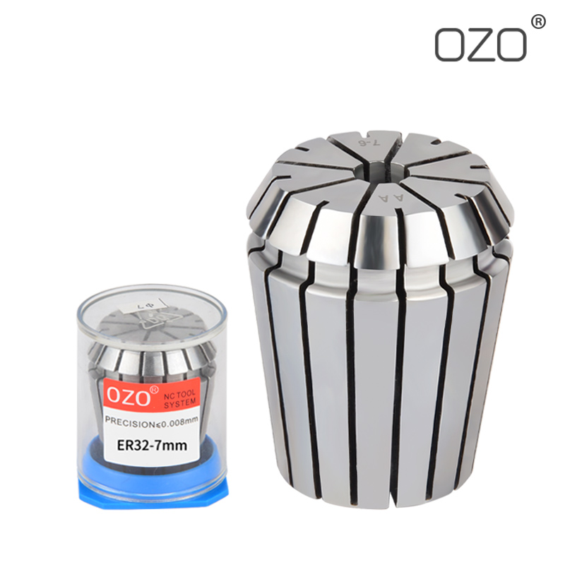 OZO精密数控刀具ER32弹性筒夹头CNC雕刻机ER刀柄夹头夹套锁咀ER弹性夹头 高精筒夹ER32-10mm（10-9）