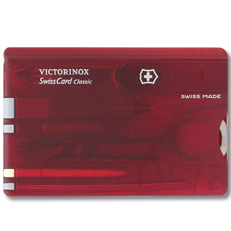 VICTORINOX 维氏 0.7222.T2 经典瑞士卡刀 82mm 10项功能 透明红