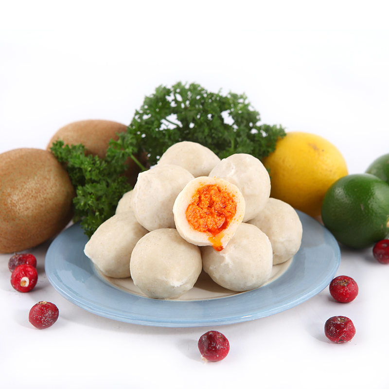雄丰蟹籽包心丸蟹子鱼丸火锅食材批发 500g