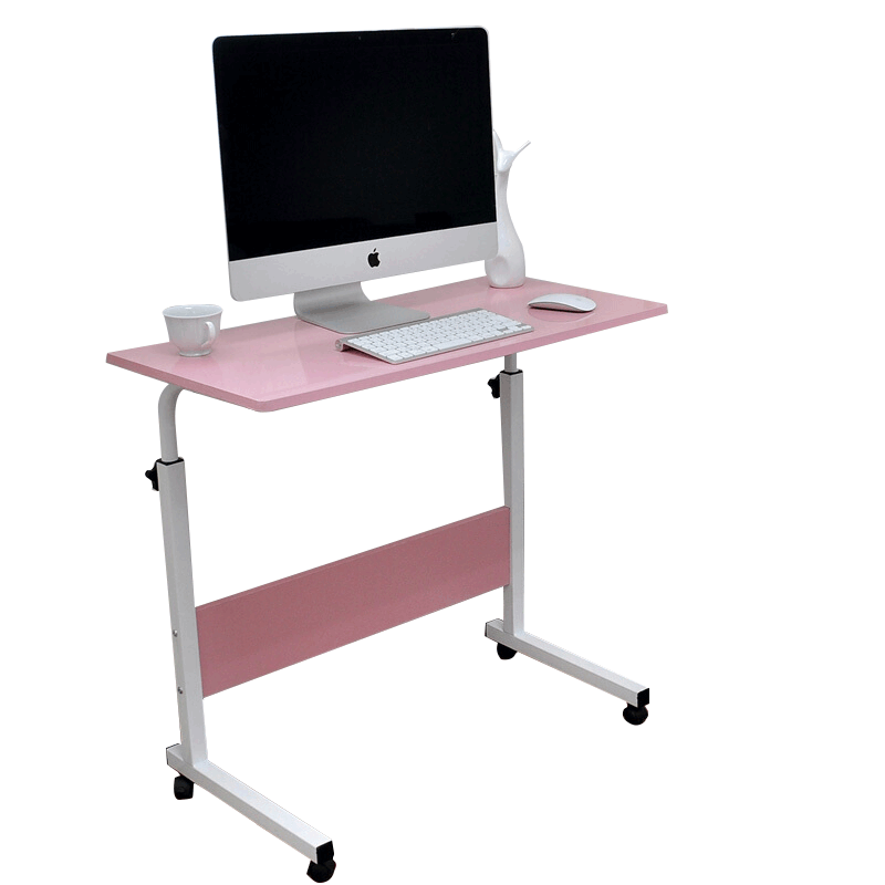 倍方床边电脑桌 懒人可移动升降桌 笔记本桌 沙发桌 小茶几桌 写字办公书桌 台式家用桌粉色