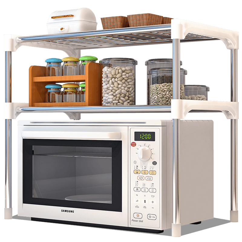 索尔诺 置物架微波炉层架厨房浴室置物架办公室收纳架储物架收纳架子柜多层搁物架杂物架Z002 置物架Z002