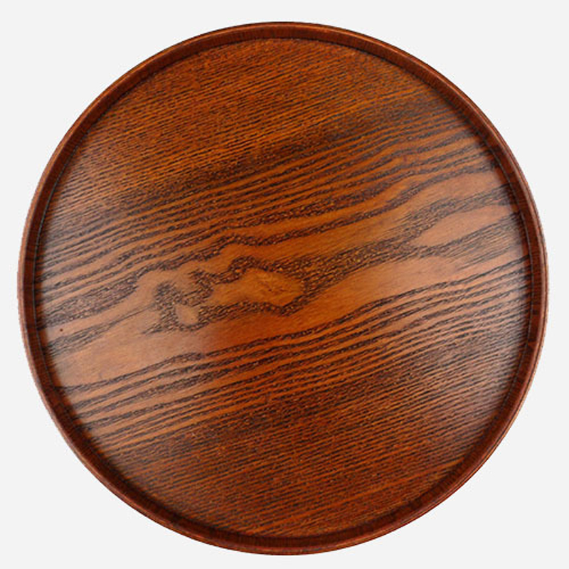 托盘 收纳盘子 木质茶盘 木托盘 木盘子 水杯托盘 圆形 茶盘茶具 木盘