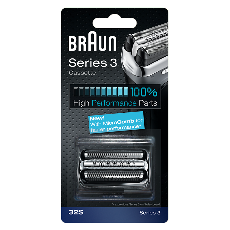 德国博朗(Braun) 32S（银灰色）刀头网膜组合543347