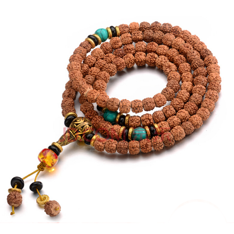 石玥珠宝 金刚菩提子108颗文玩佛珠手链 金刚子菩提手串男配饰 木手串把件 8mm怎么看?