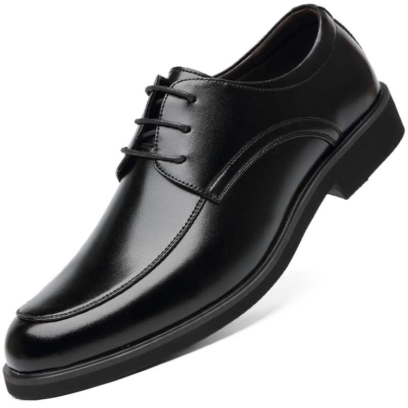 波图蕾斯(Poitulas)皮鞋男士系带商务休闲鞋英伦舒适正装鞋婚鞋男鞋 2029 黑色 42
