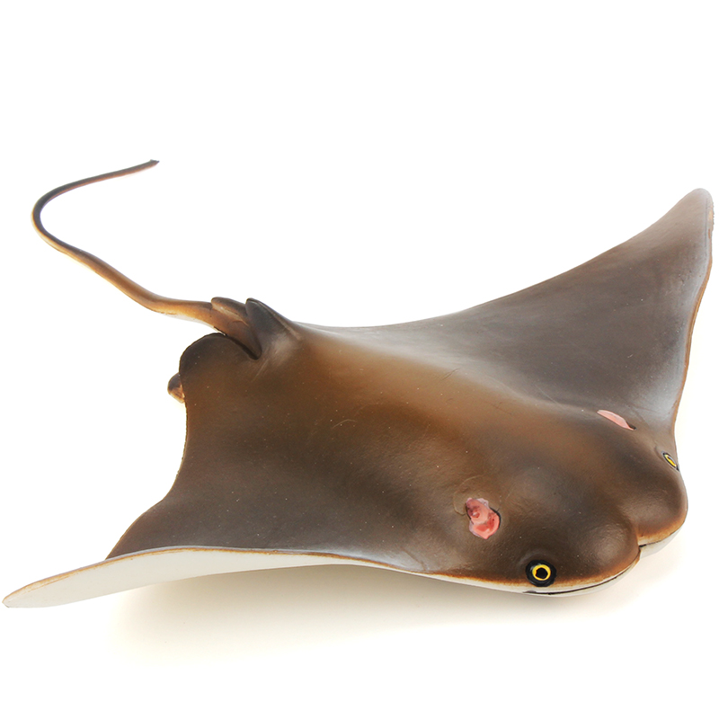 动物模型套装仿真鲨鱼海豚海狮男孩女孩早教认知摆件玩具礼物 魔鬼鱼