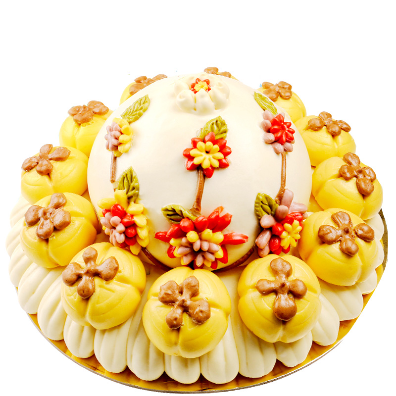 花饽饽寿桃祝寿山东馒头生日蛋糕糕点面食万事如意面点3